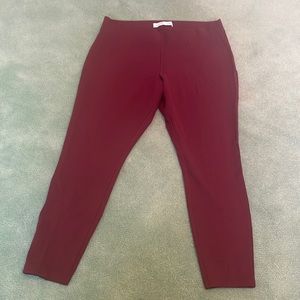 Old Navy Stevie pont knit burgundy legging. Size xl